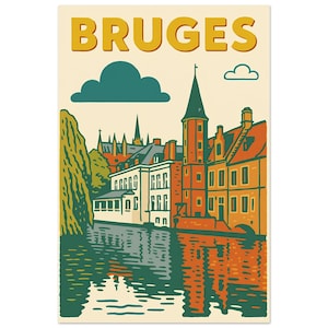 Bruges, Belgium Travel Art