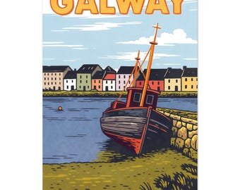 Galway, Ireland Travel Art