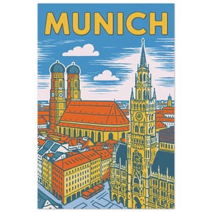 München, Deutschland Travel Art