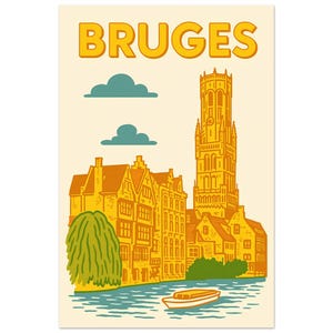 Bruges, Belgium Travel Art
