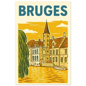 Bruges, Belgium Travel Art