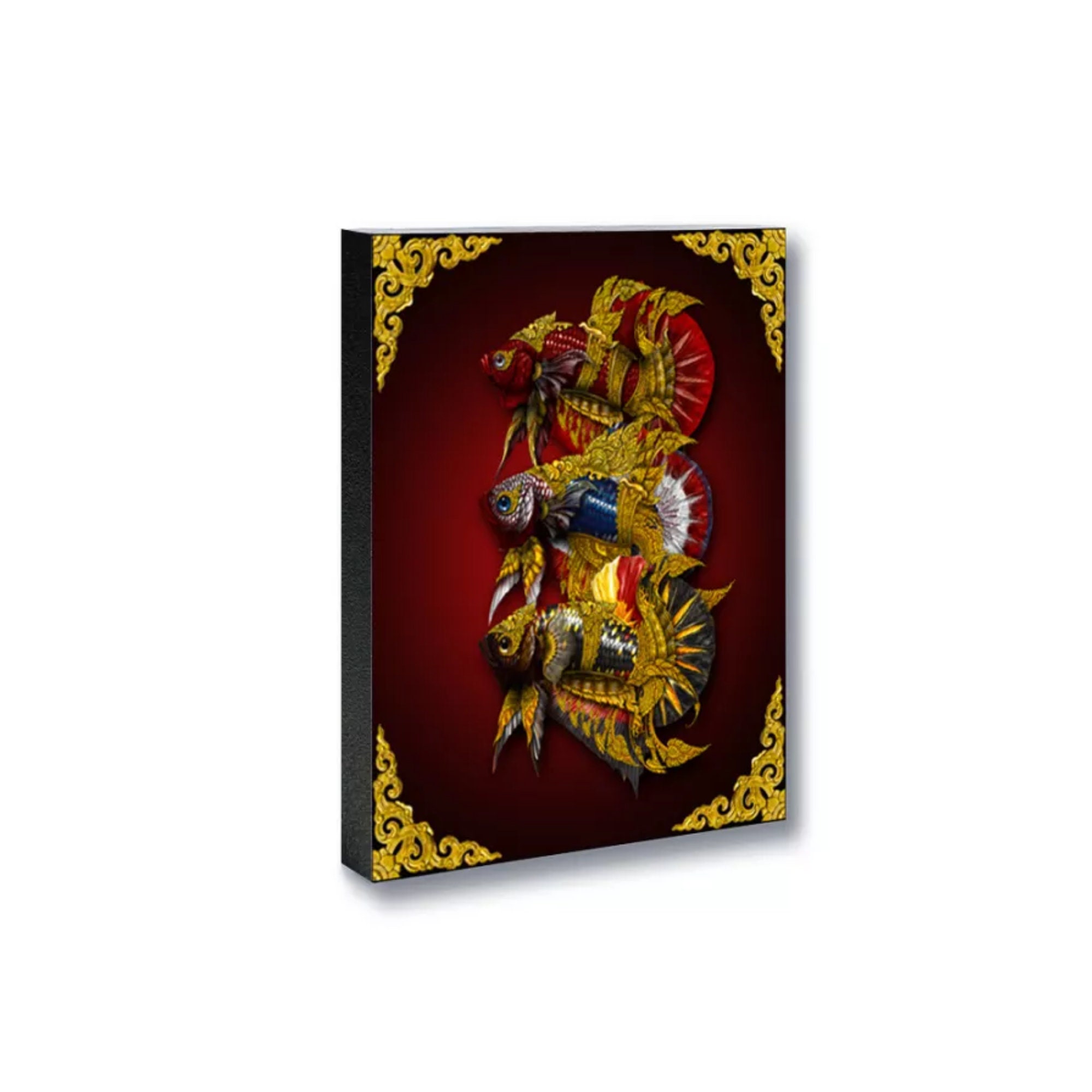 Fish Canvas Print, Betta Fish Wall Art, Colorful Canvas, Multicolor Abstract Art