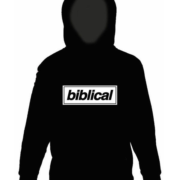Liam Gallagher "biblical" Oasis inspired hoodie in adult and childrens sizes.