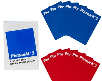 Phrase It 2 English Flashcard Game with Matching Phrasal Verbs and Common Nouns