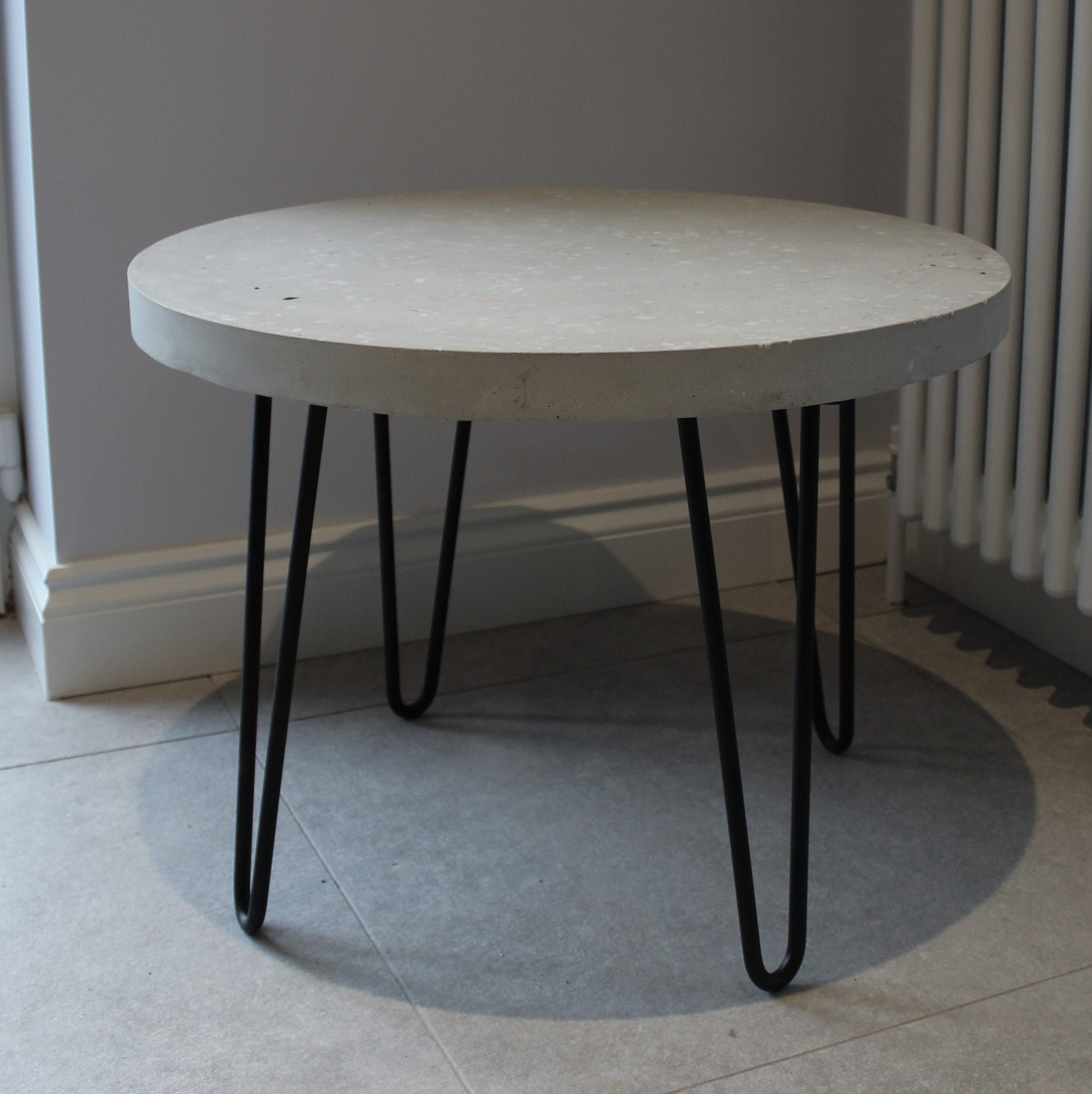 Circular Polished Concrete Coffee Table Etsy