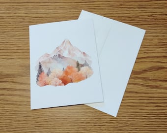 Lone Mountain Linen Notecards | Set of 4  | A2 size | with envelopes | Northern Greeting Cards