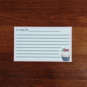 Sweet as a Cupcake Recipe Cards Set of 25 3x5 inches 5 different designs Baking Gift Hostess Gift Bild 3