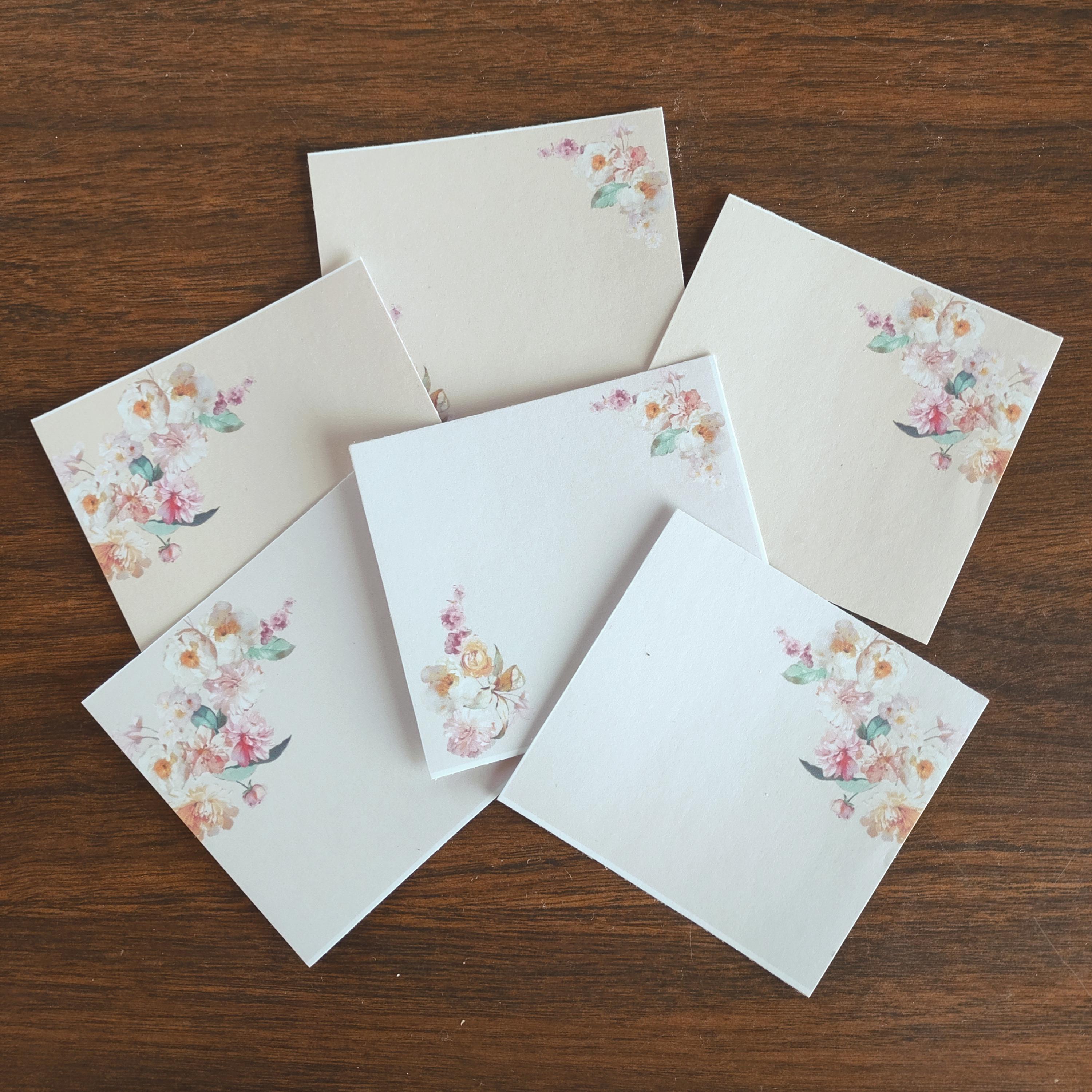 Just Peachy Floral Labels | Set of 12 | 2.5 inches | Glossy Vinyl Labels | Matte Paper Labels | Repositionable Labels