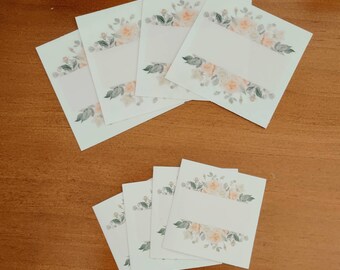Peach Rose Garland Labels | kitchen labels | blank labels | vinyl labels | matte labels
