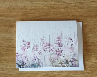 Field of Fireweed Linen Notecards | Set of 4  | A2 size | with envelopes | Northern Greeting Cards