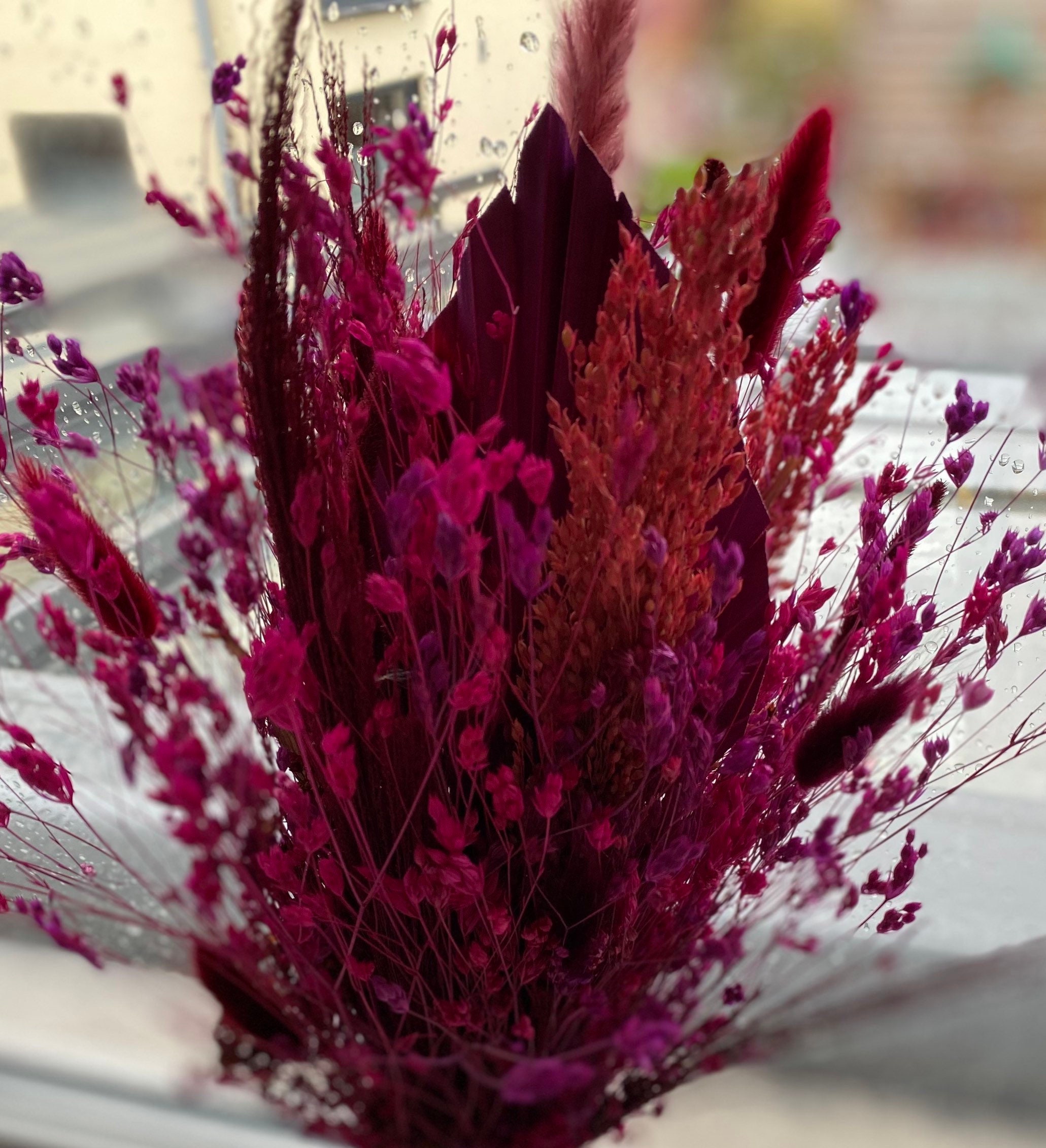 Burgundy Natural Dried Flowers Bouquets Field Flowers Etsy
