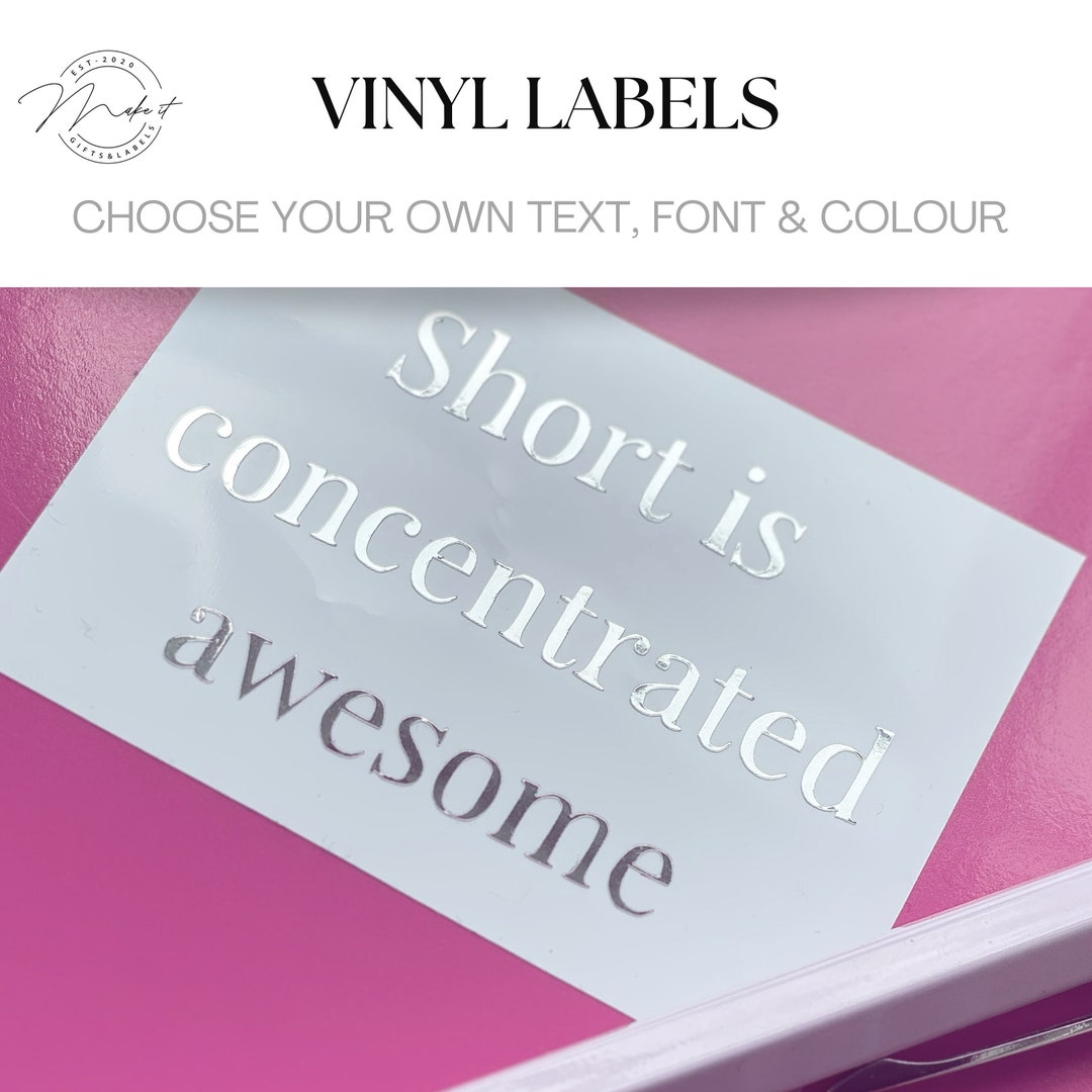 Personalised Vinyl Name Labels Custom Word Decals Etsy UK