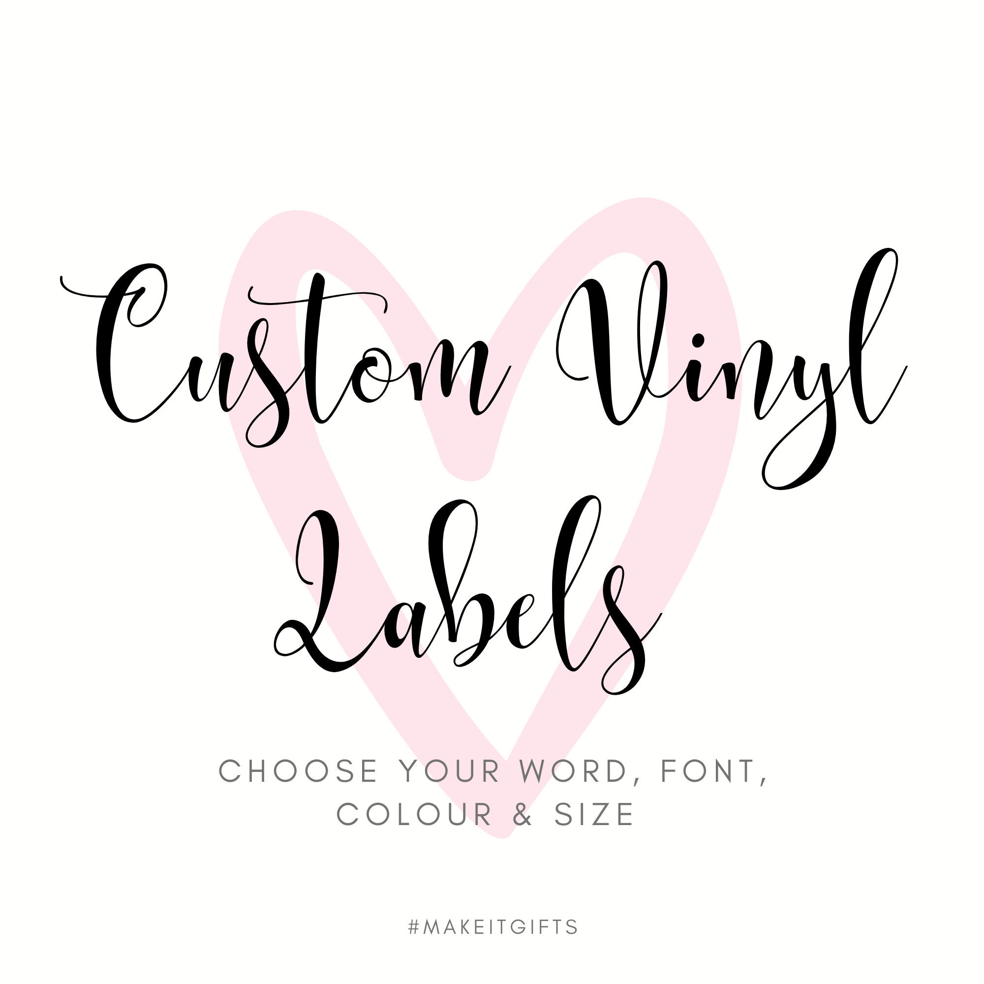 Personalised Vinyl Name Labels Custom Word Decals Etsy UK