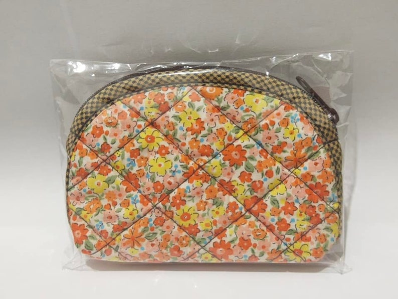 Fabric Floral Cotton Coin Purse Handmade Washable 1