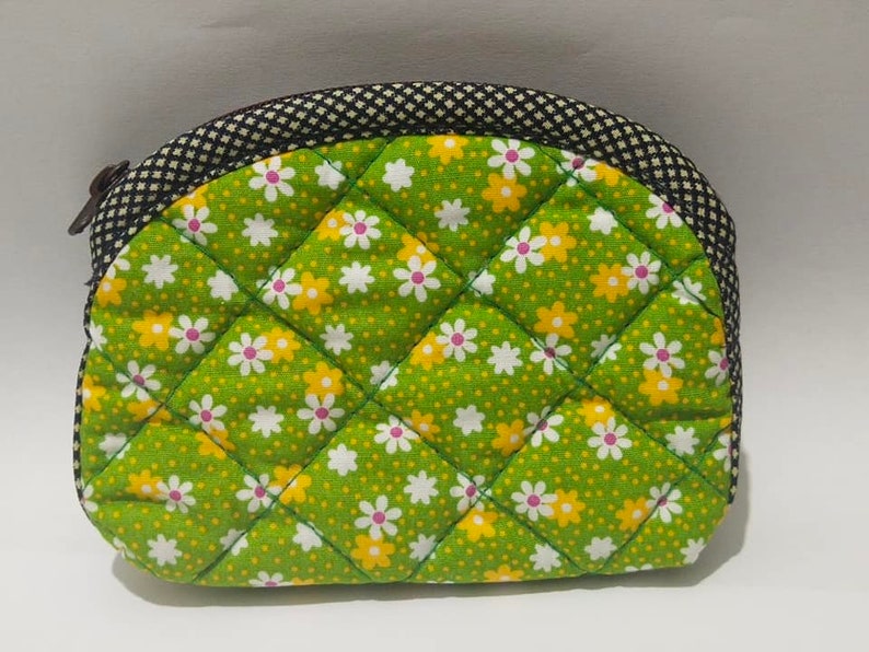 Fabric Floral Cotton Coin Purse Handmade Washable image 4