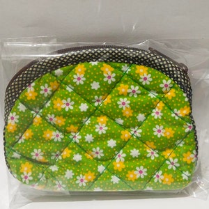 Fabric Floral Cotton Coin Purse Handmade Washable 2