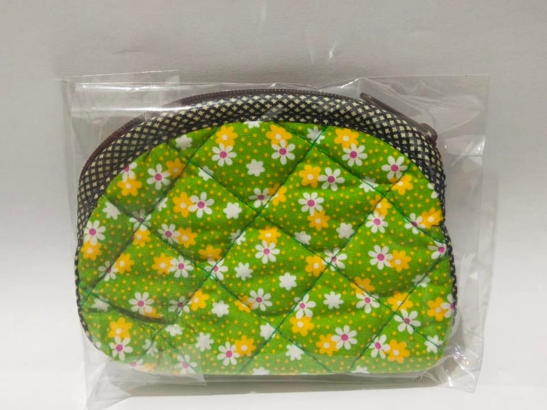 Fabric Floral Cotton Coin Purse Handmade Washable 2