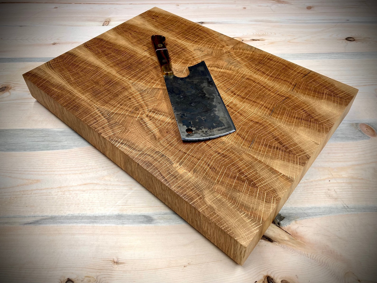 Salvaged White Oak End Grain Cutting Board Etsy