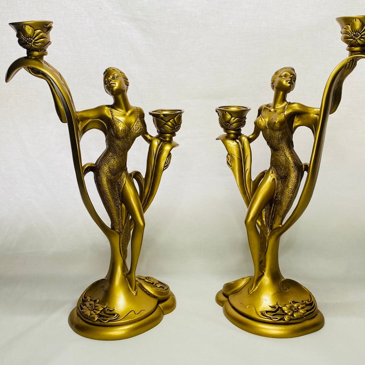 Dancer Shaped Candelabra Two Branched Candlestick Large Candle Holder Set of 2 Housewarming Gift Women's Day Gift - Etsy