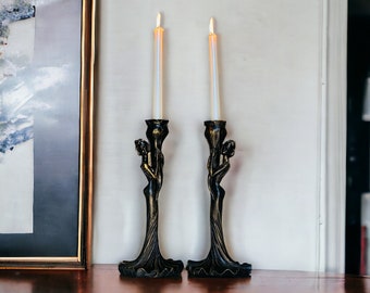 Antique Vintage Candle Holder | Candlestick Holder Set of 2 | Home Decoration | New Home Gift | Gift For Her