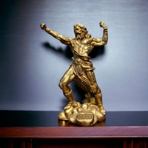 Ancient Greek God Zeus Statue | Greek Mythology Sculpture | Greek Art Culture | Home Office Gift