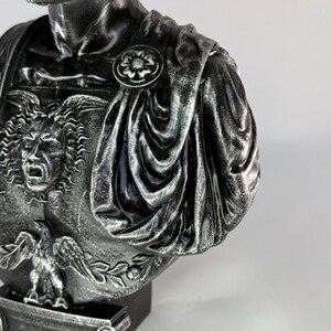 Julius Caesar Bust Sculpture | Roman Emperor Head Statue | Ancient Leader Decor | Historical Resin Figure | Home Office Desk Decoration image 17