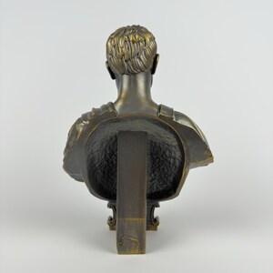 Julius Caesar Bust Sculpture | Roman Emperor Head Statue | Ancient Leader Decor | Historical Resin Figure | Home Office Desk Decoration image 5