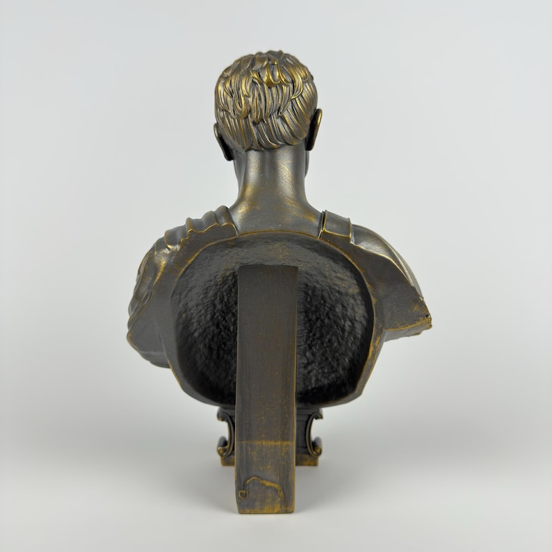 Julius Caesar Bust Sculpture | Roman Emperor Head Statue | Ancient Leader Decor | Historical Resin Figure | Home Office Desk Decoration image 5