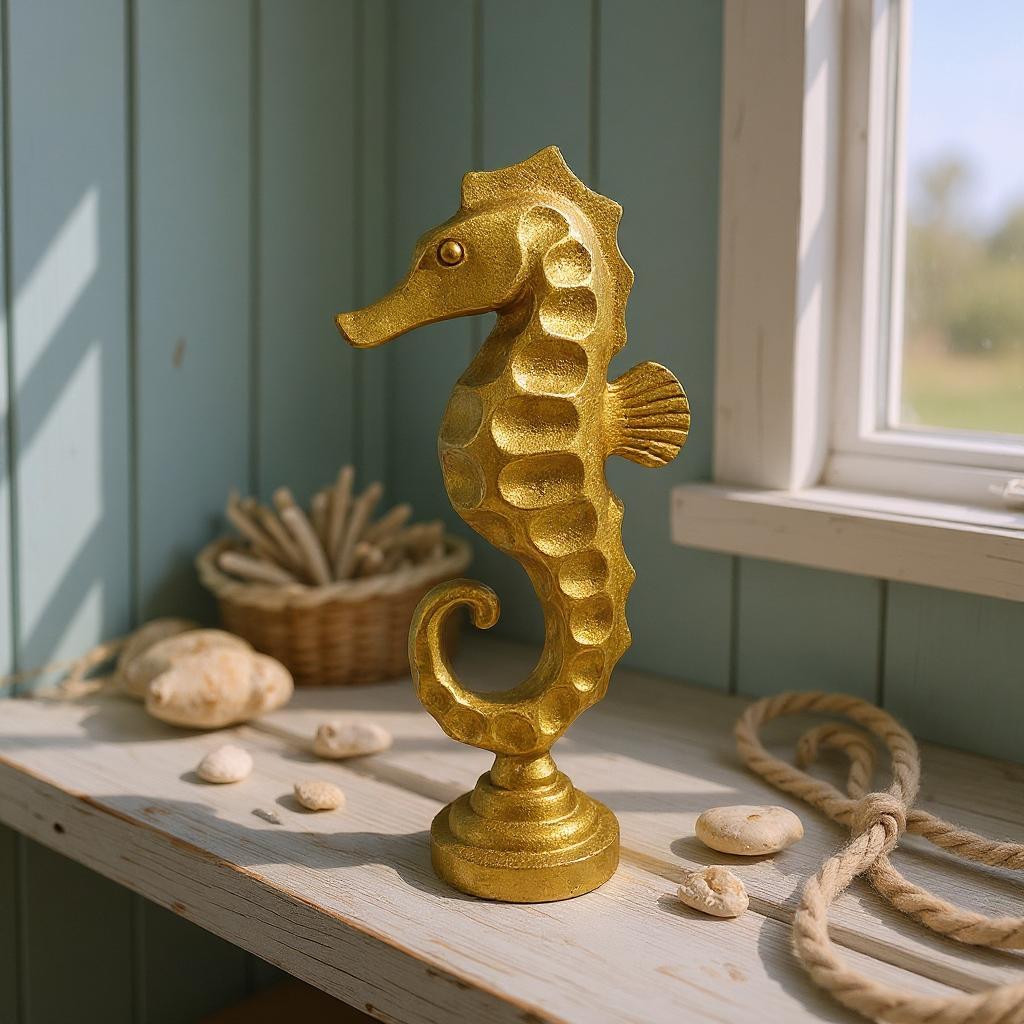 Elegant Seahorse Statue | Seahorse Sculpture For Table Decoration | Home Office Decoration | Housewarming Gift | Animal Figurine Gift