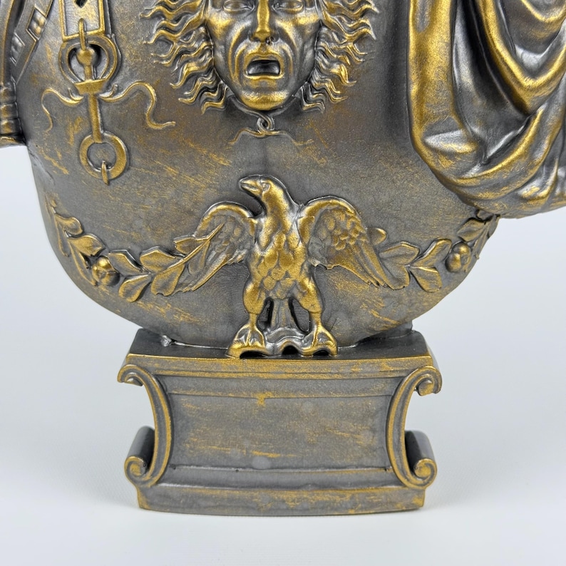 Julius Caesar Bust Sculpture | Roman Emperor Head Statue | Ancient Leader Decor | Historical Resin Figure | Home Office Desk Decoration image 8