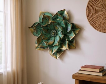 Lotus Flower Wall Art Decor | Lotus Sculpture For Wall or Table | Zen Home Decoration | Gift For Her
