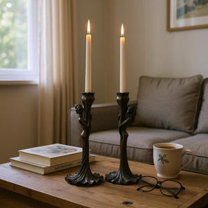 Antique Vintage Candle Holder | Candlestick Holder Set of 2 | Home Decoration | New Home Gift | Gift For Her