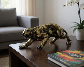 Decorative Roaring Tiger Statue, Sculpture | Animal Statue For Desk Showpiece | Home Office Decor | Housewarming Gift