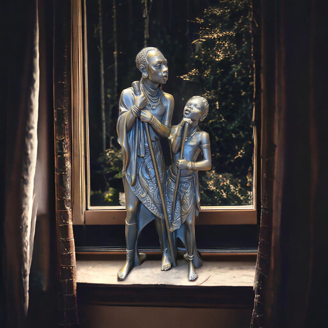 Angolia African Warriors Statue | Antique African Warriors Figurine ...