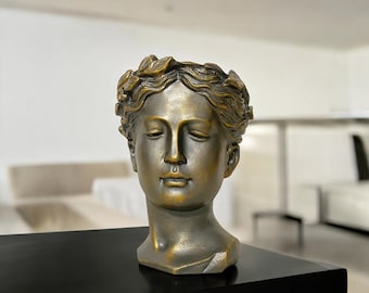 Greek Goddess Head Planter | Venus Bust, Mythology Home Decor