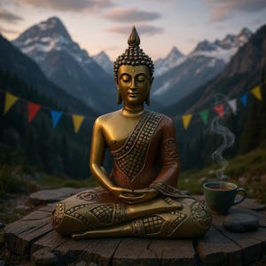 Gautama Buddha Figurine | Meditating Buddha Statue For Home Decor | Zen Table Sculpture | Spiritual Gift For Buddhists