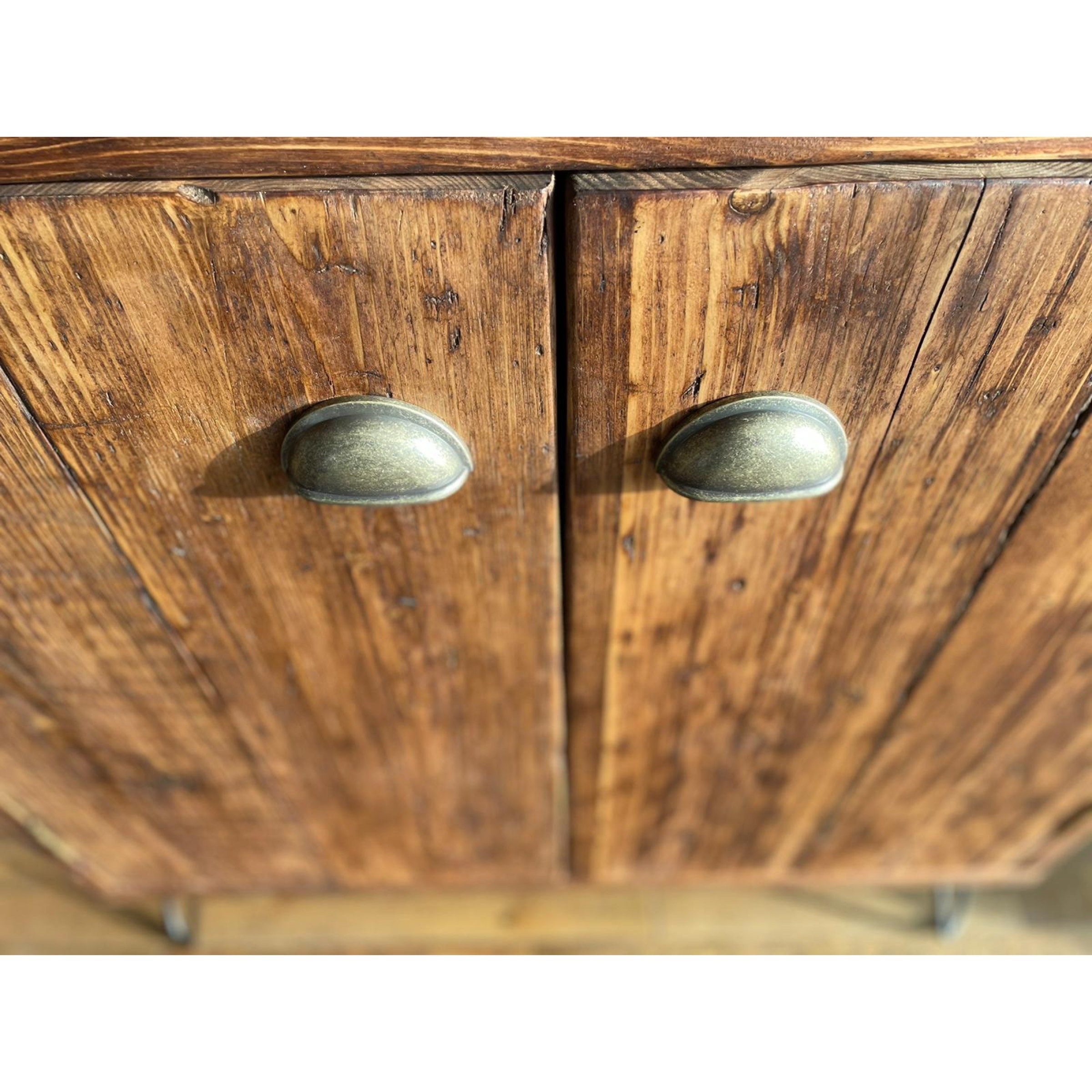 Reclaimed Solid Wood Drinks With Antique Brass Handles Etsy UK