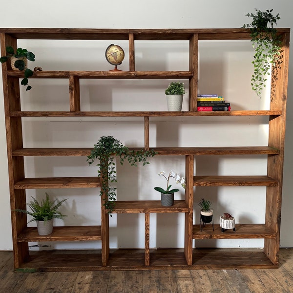 Reclaimed solid wood bookcase | Handmade | Rustic