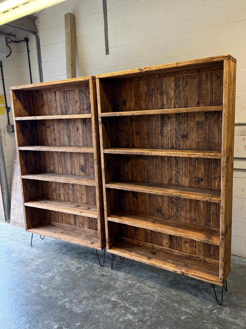 Reclaimed Solid Wood Bookcase | Handmade | Rustic | Sturdy - Etsy UK