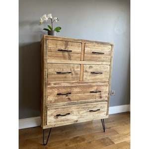 Reclaimed solid wood chest of drawers | Rustic | Handmade | Storage