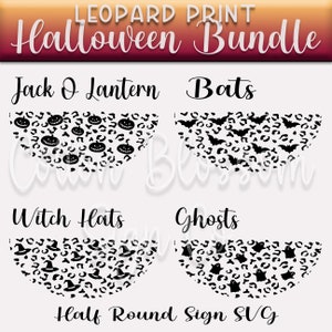 Halloween Leopard Half Sign SVG Bundle | Digital Download SVG