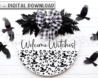 Leopard Print Welcome Witches |SVG Digital Download