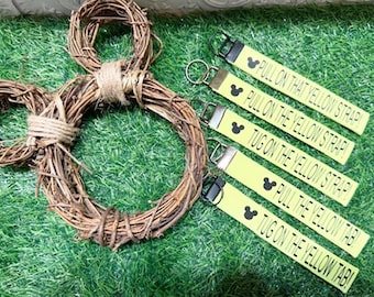 Pull The Yellow Strap Keychain|Theme Park Inspired Keychain