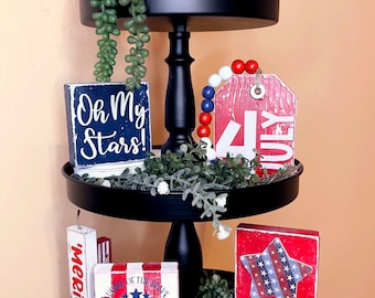 4th of July Tiered Tray Decor/Set | Indepence Day | Patriotic