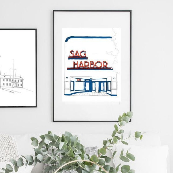 Sag Harbor Movie Theater Art Print