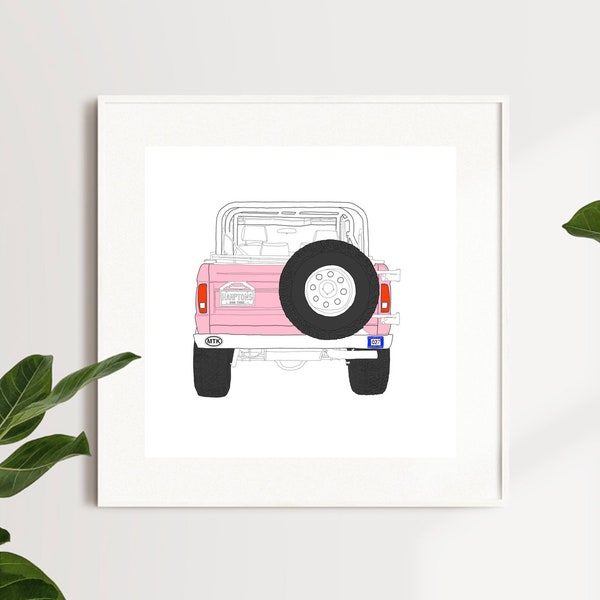 Beach Bronco Print - Pink