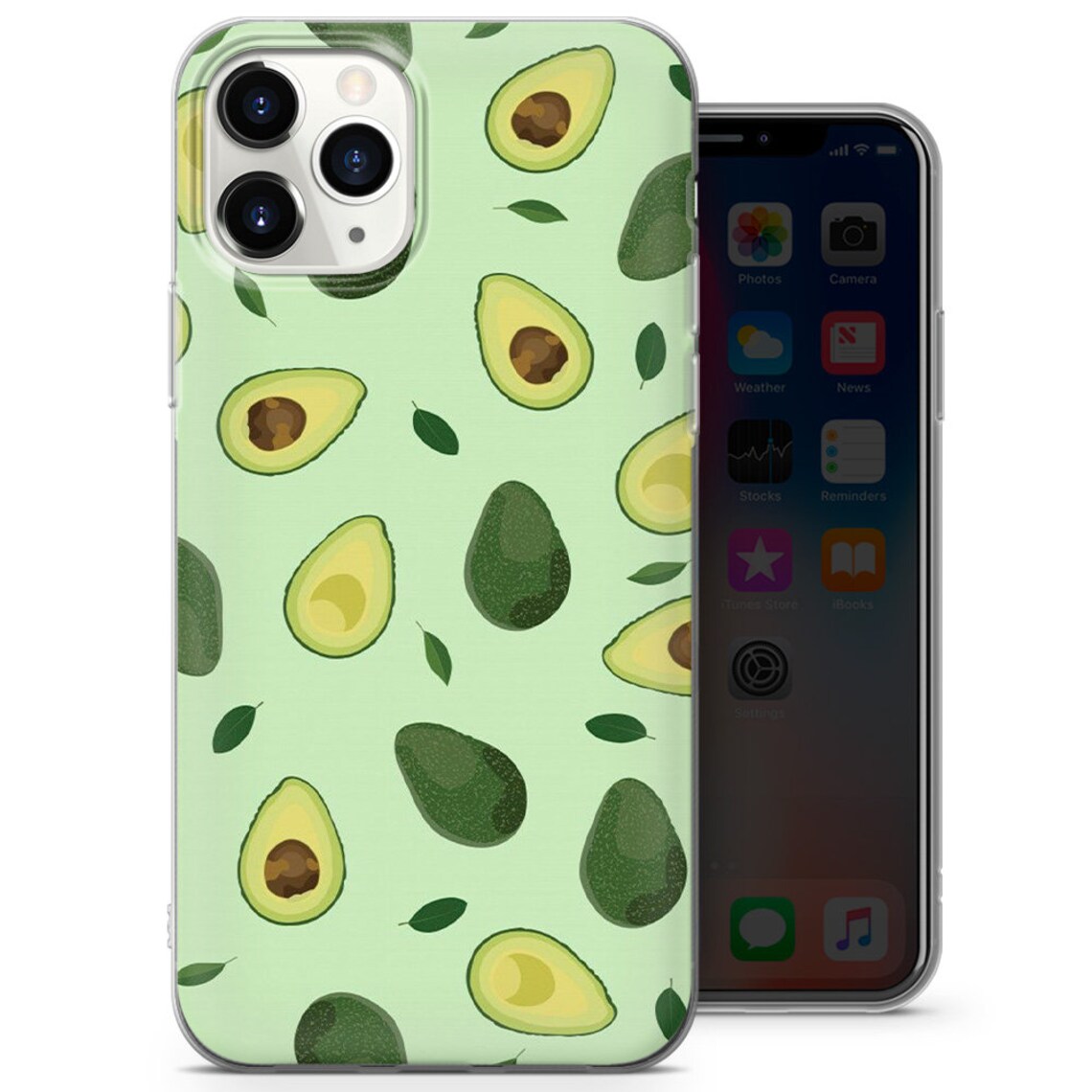 Cute Avocado Phone Case fit for iPhone 12iPhone 11 Pro 8 Etsy