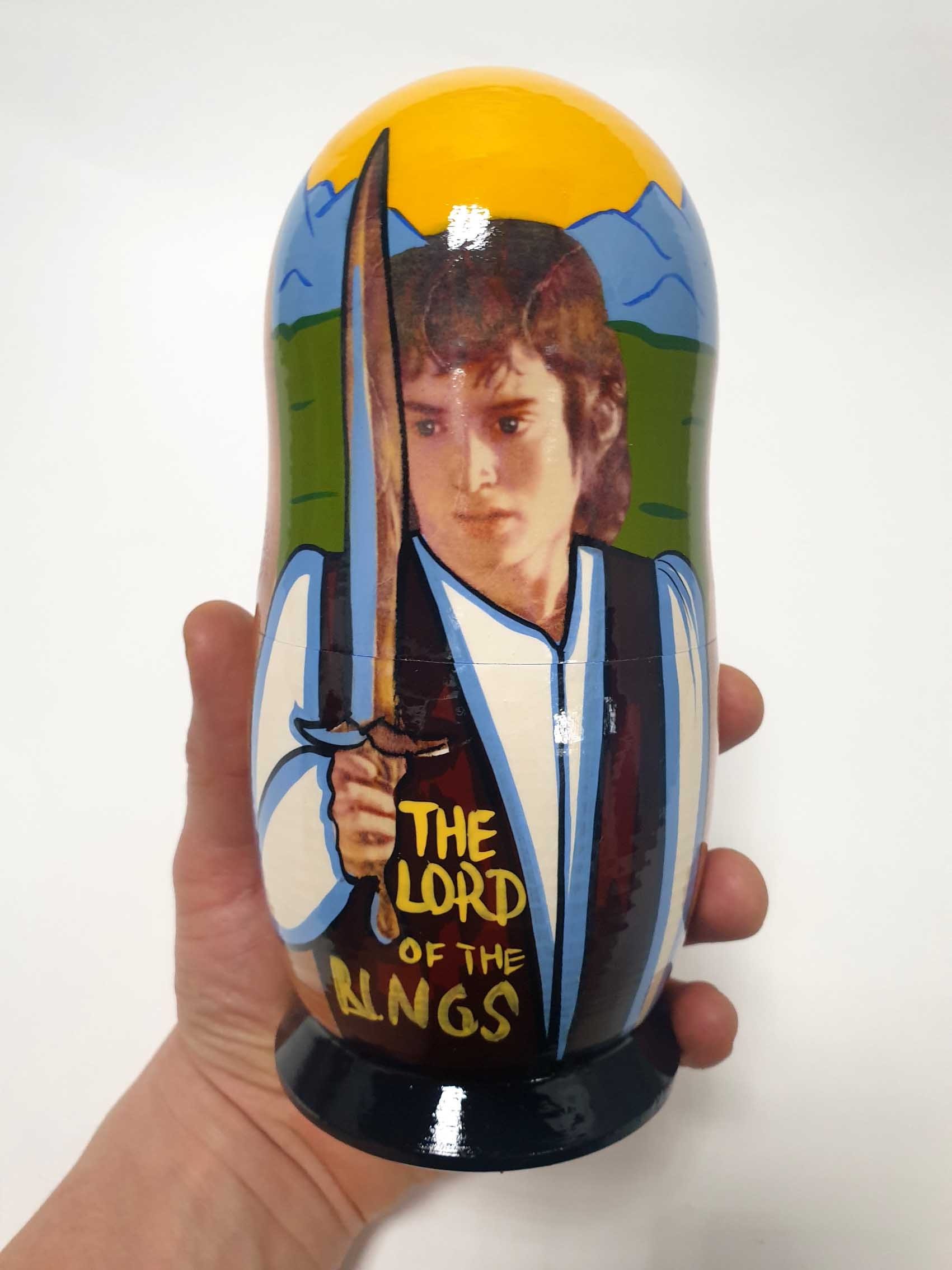 7.08'' or 18 cm Lord of the Rings nesting dolls Etsy