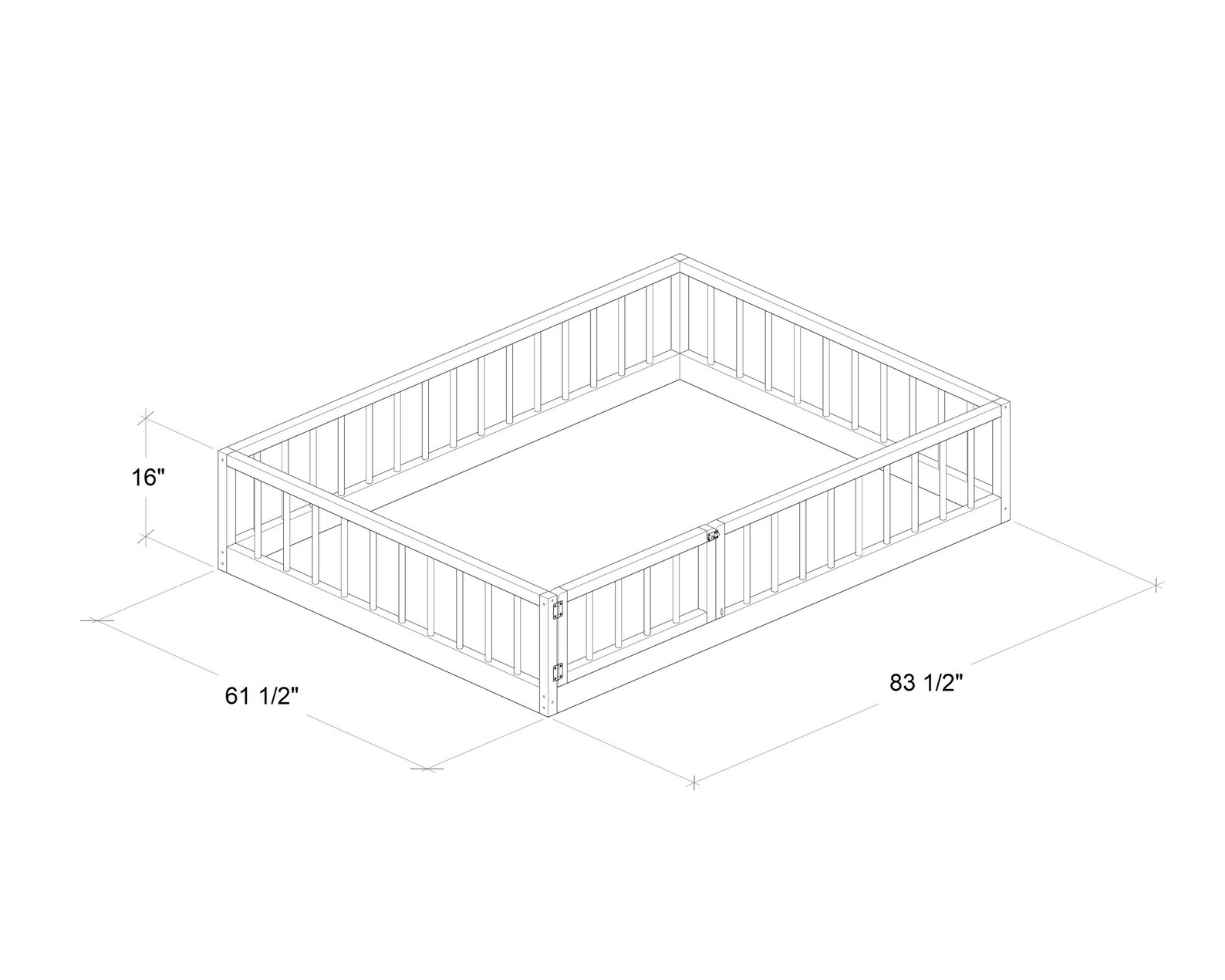 Montessori Floor Bed Plan Queen Size PDF DIY Etsy