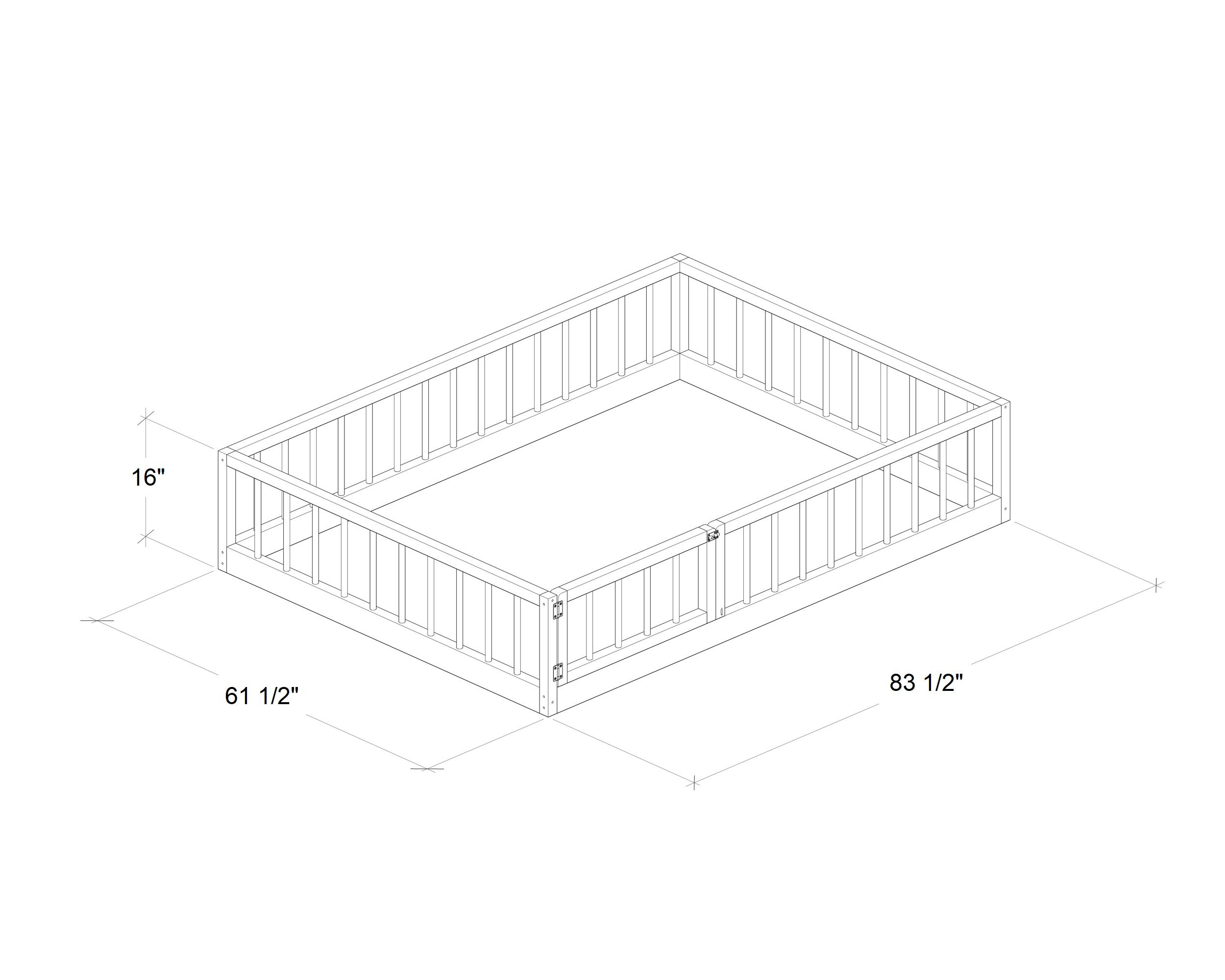 Montessori Floor Bed Plan Queen Size PDF DIY Etsy